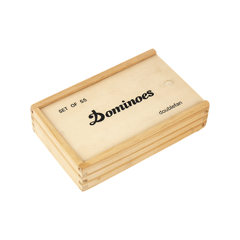 Original træ dobbelt ni træboks dominoer