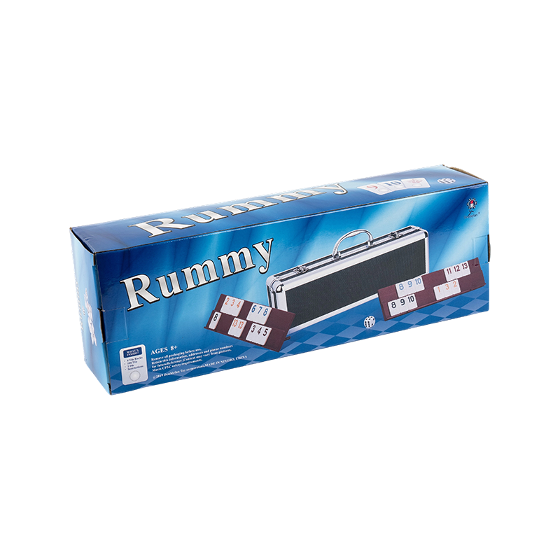 2-4 spillere bærbart rummy brætspil med aluminiumssag