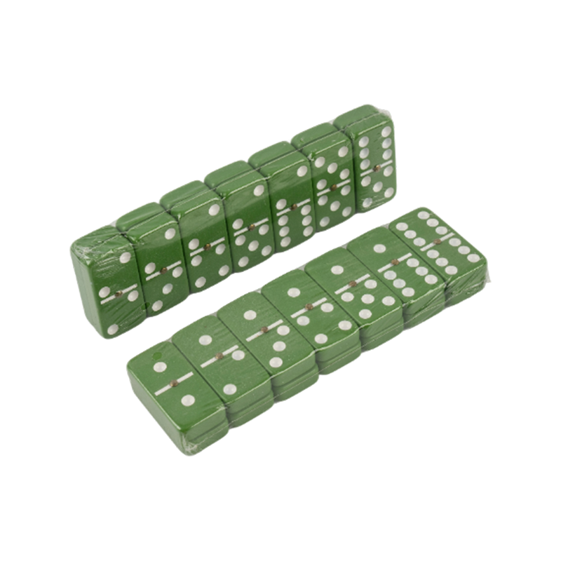 Farverigt grønt bordspil dot domino chips sæt