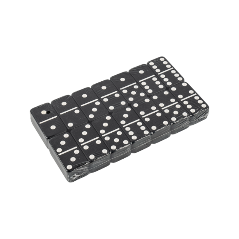 White Dot Black Bottom Domino Set